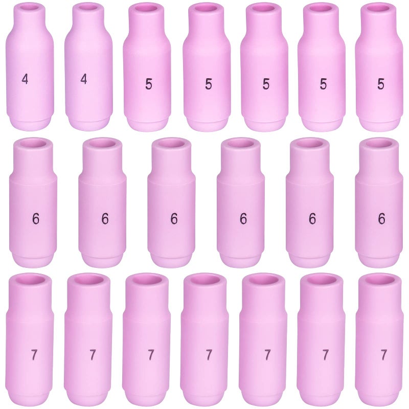 Alffun 68pcs TIG Torch Consumables Accessories KIT for TIG Welding Torch PTA DB SR WP 17 18 26 Back Cap/Collet Body/Alumina Nozzle - Image 4